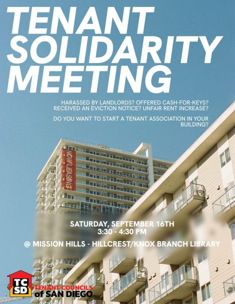 Tenant Solidarity Meeting Flyer
